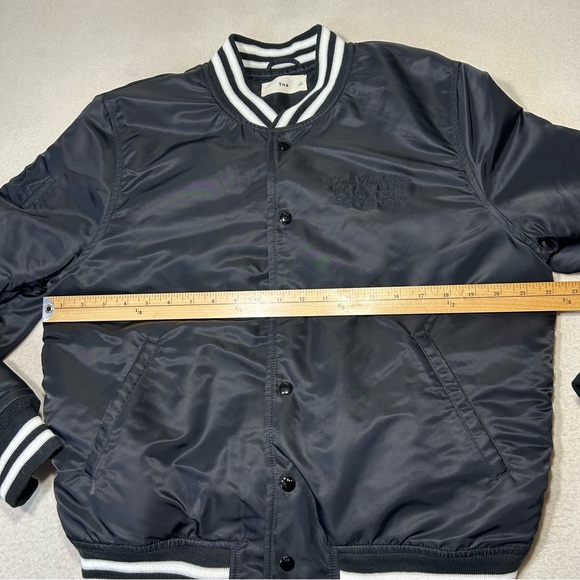 ARITZIA TNA Stadium Jacket Varsity-Inspired Bomber Jacket Black Size L - Picture 13 of 14
